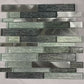 Modern Linear Gray Glossy Glass Metal Mosaic Tile