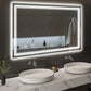 Large Size LED Waterproof Wall Mirror 5mm Tempered Dimmable Bathroom Mirror