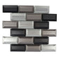 Gray Modern 3D Beveled Glass Brick Joint Mosaic Wall Tile