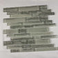 Grey Linear Glass Inkjet Glossy Finish Wall Backsplash Tiles