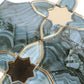 Designer Recommend Blue Waterjet Inkjet Glazed Glass Wall Backsplash Tile