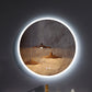 Frameless LED Round Bathroom Vanity Mirror Anti-fog with Color Switch