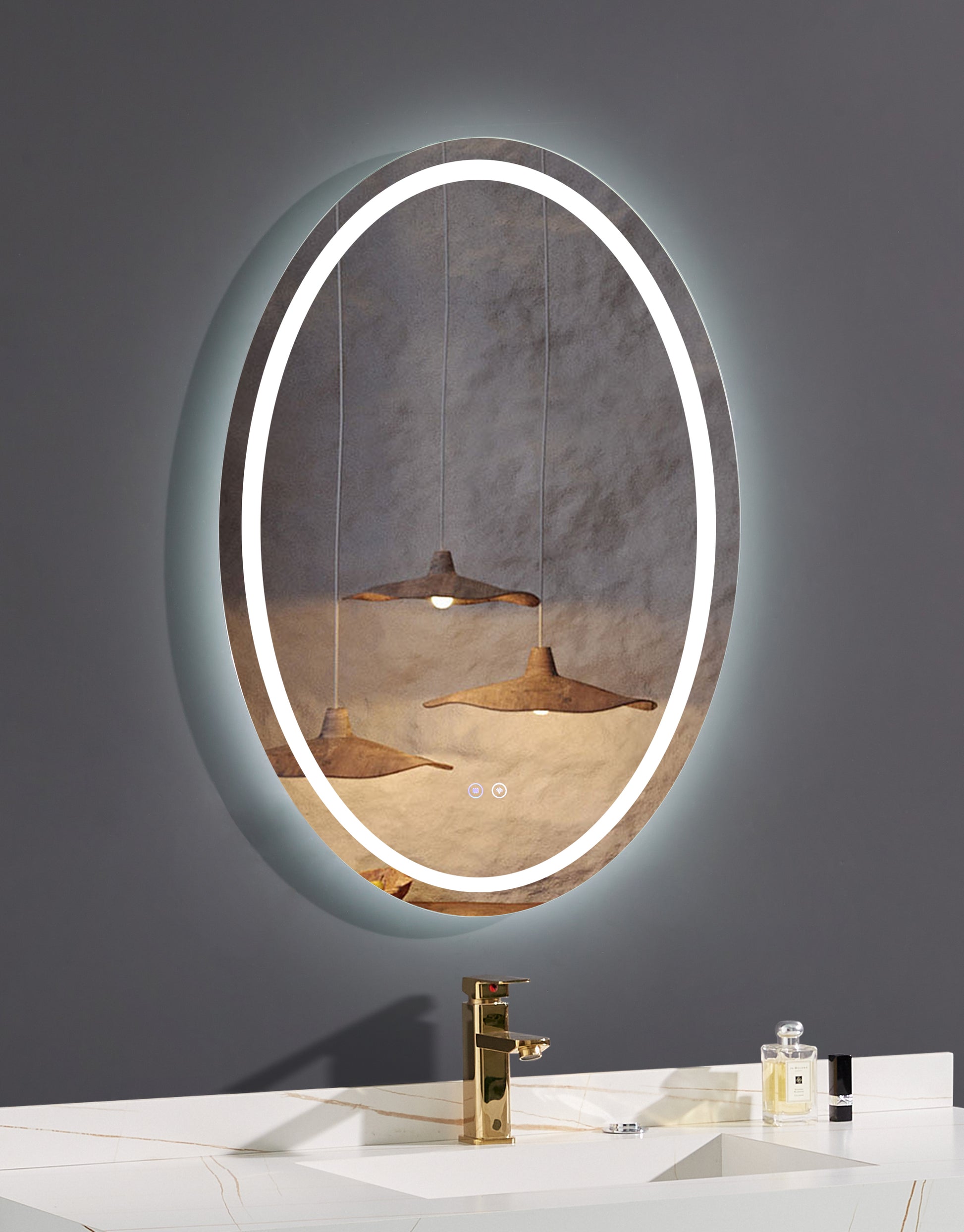 led round bathroom mirror
