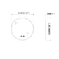 Frameless LED Round Bathroom Vanity Mirror Anti-fog with Color Switch