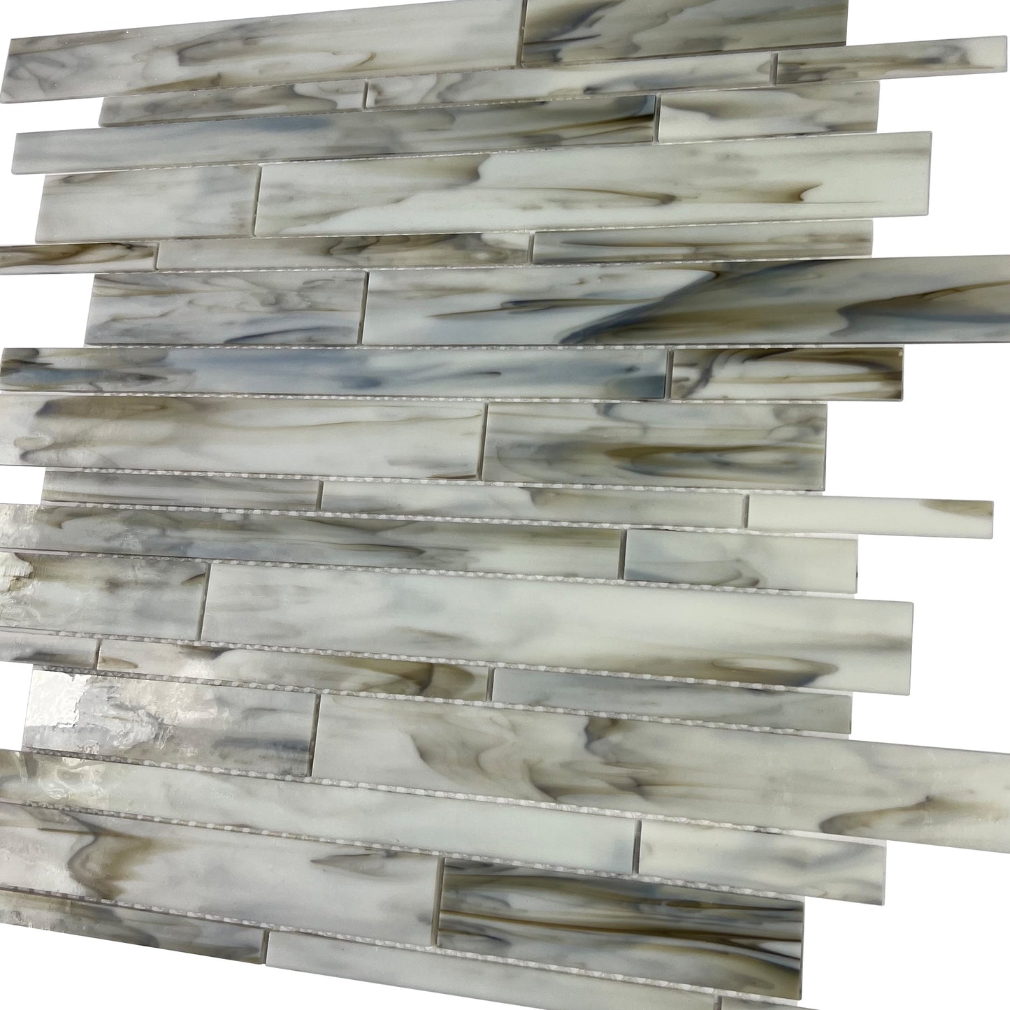 12'' x 12'' Stained Glass Linear Wall Backsplash Tile
