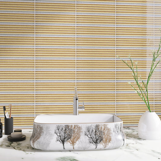Shop for Home & Garden Gold Glass Linear Wall Tile