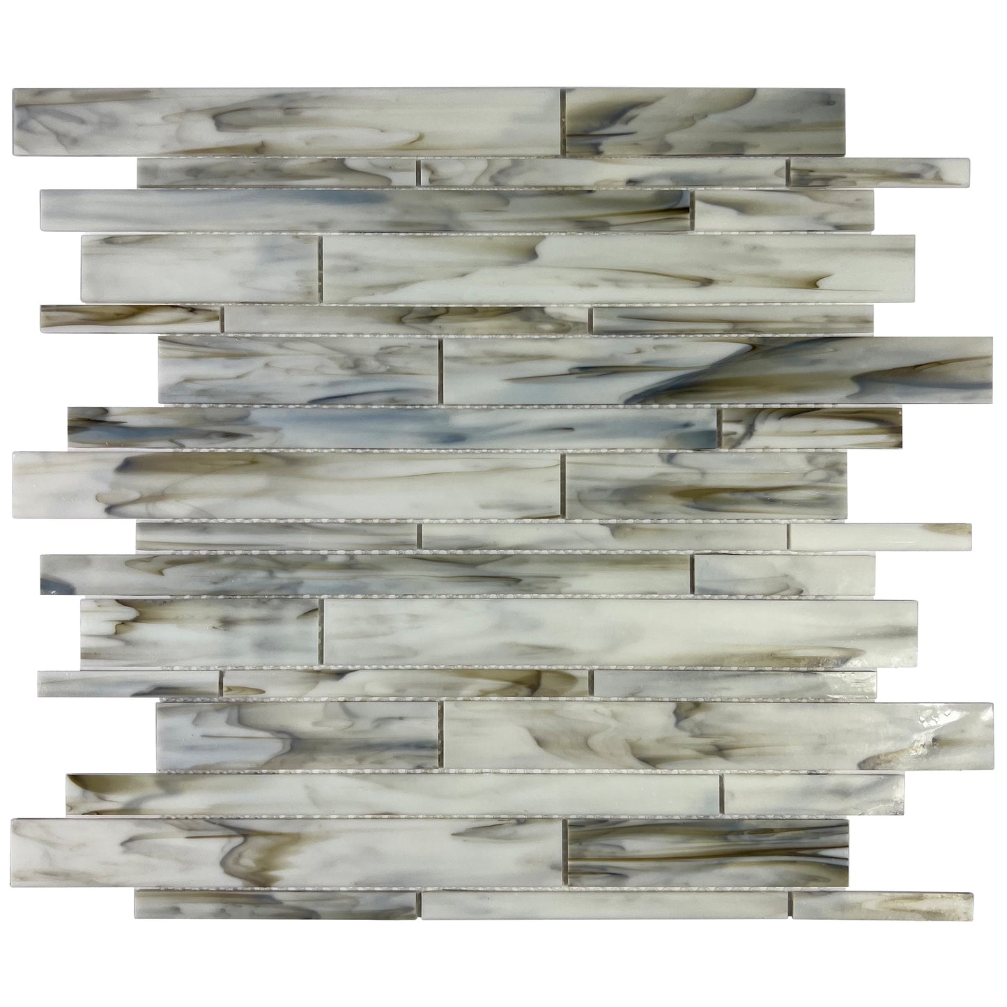 12'' x 12'' Stained Glass Linear Wall Backsplash Tile