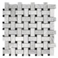 Basketweave marble floor tiles
