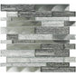 Chery Tile Inc Home & Garden Modern Linear Gray Glossy Glass Metal Mosaic Tile