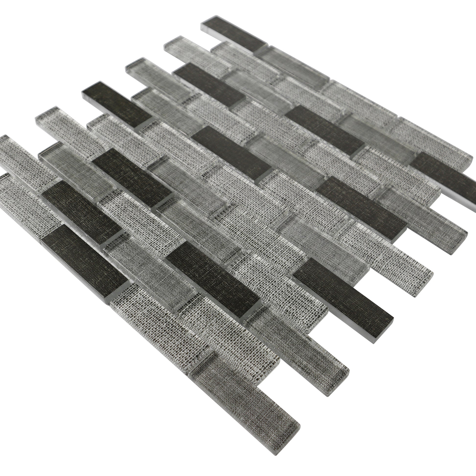 12‘’x12‘’ dark gray glass tile for bathroom