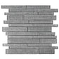12'' x 12'' Light Grey Classic Linear Glass Wall Backsplash Tiles